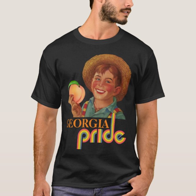 GEORGIA PRIDE PEACH FARMER (Classic Retro) T-Shirt (Front)