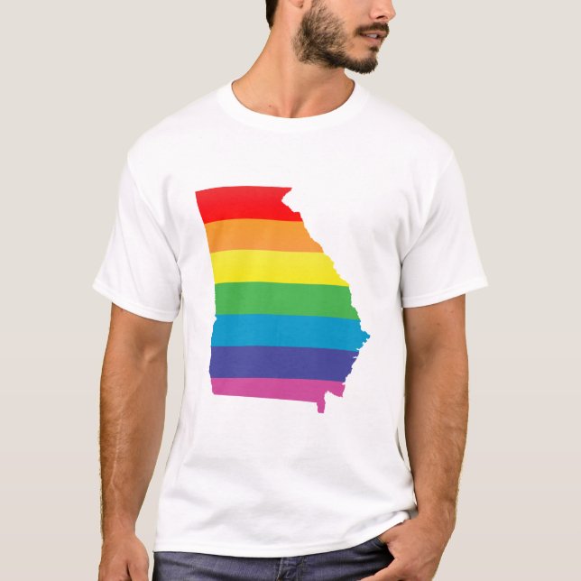 georgia pride. striped. T-Shirt (Front)