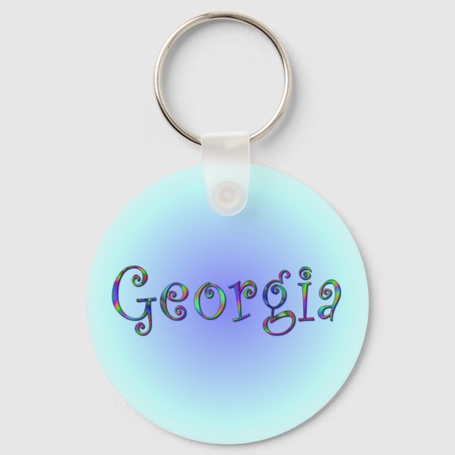 Georgia Rainbow Keychain (Front)