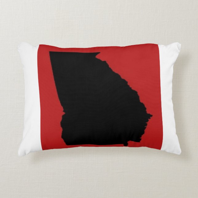 GEORGIA RED AND BLACK DECORATIVE CUSHION (Front)