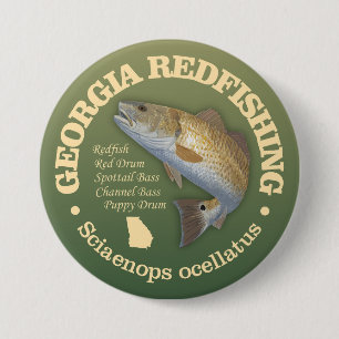 Georgia (redfish) 7.5 cm round badge