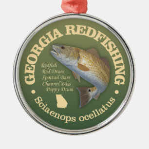 Georgia (redfish) metal ornament