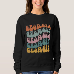 Georgia Retro Groovy America US State Vintage 70s Sweatshirt