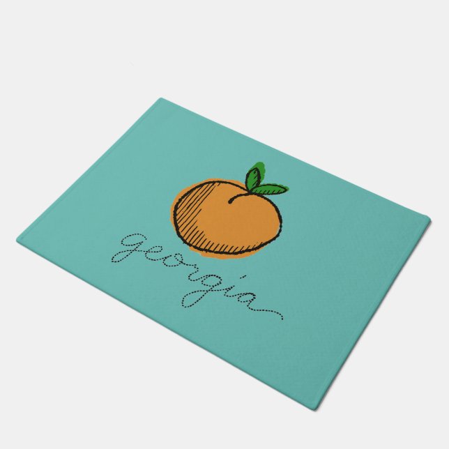 Georgia Retro Peach Doormat (Angled)