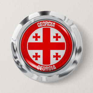 Georgia Round Emblem 7.5 Cm Round Badge