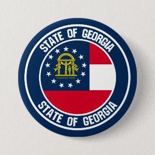 Georgia Round Emblem 7.5 Cm Round Badge