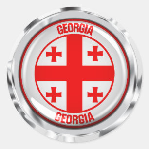 Georgia Round Emblem Classic Round Sticker