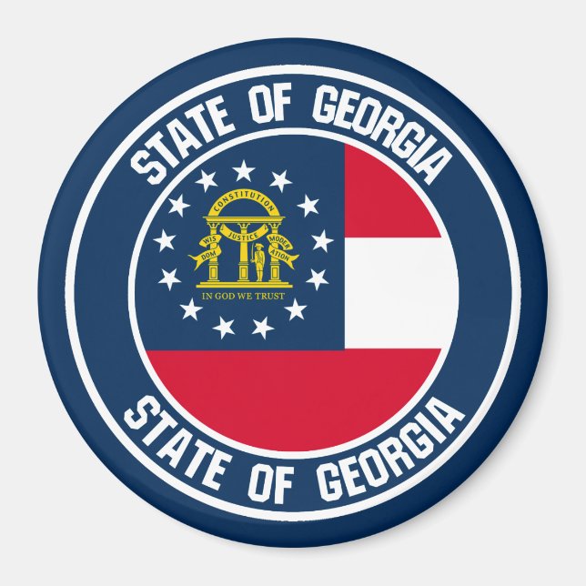 Georgia Round Emblem Magnet (Front)