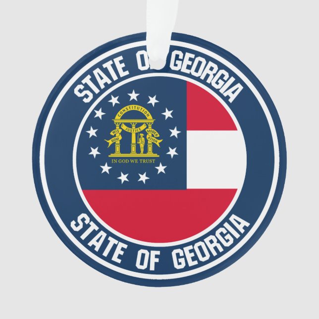 Georgia Round Emblem Ornament (Front)