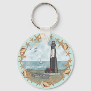 Georgia Shells Lighthouse  keychain 