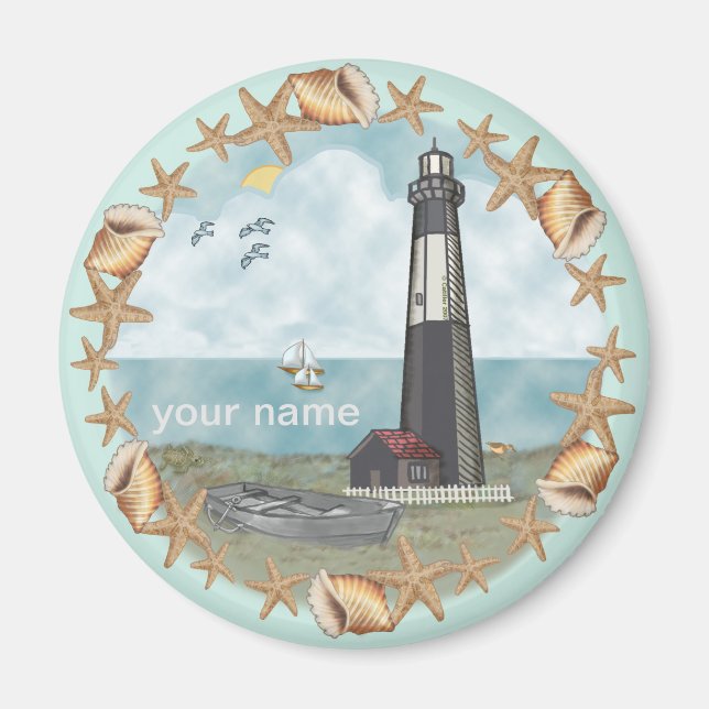 Georgia Shells Lighthouse  magnet  (Front)