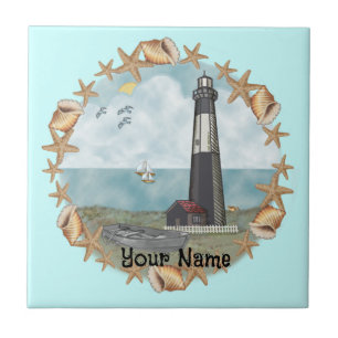 Georgia Shells Lighthouse Tile