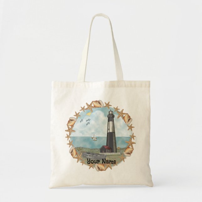 Georgia Shells Lighthouse  Tote Bag (Front)
