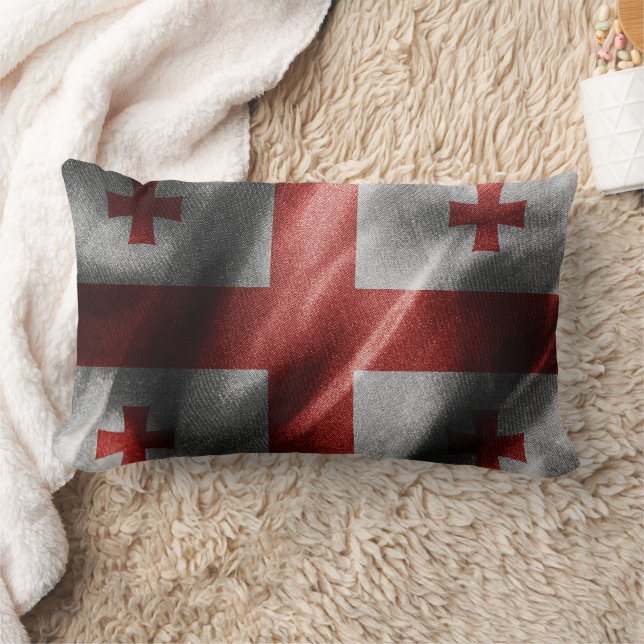 Georgia silk flag lumbar cushion (Blanket)