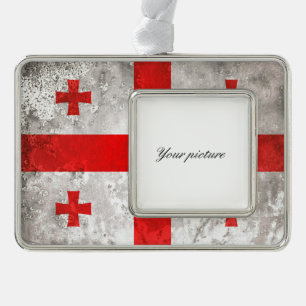 Georgia Silver Plated Framed Ornament