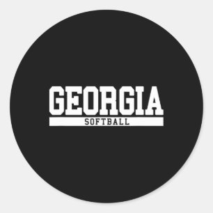 Georgia Softll _1 Classic Round Sticker