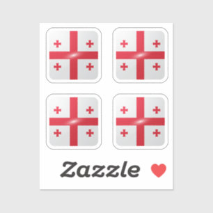 Georgia square glossy flag