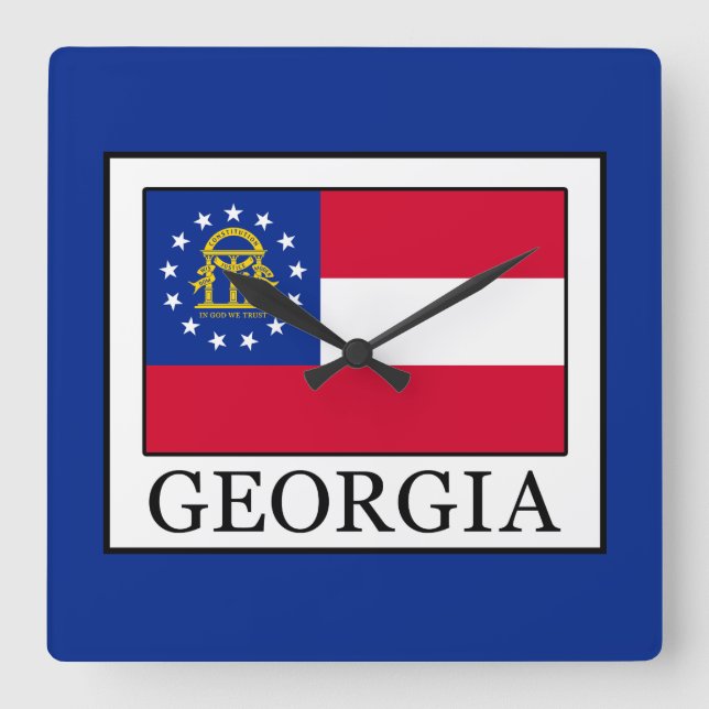 Georgia Square Wall Clock (Front)