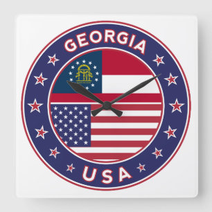 Georgia Square Wall Clock