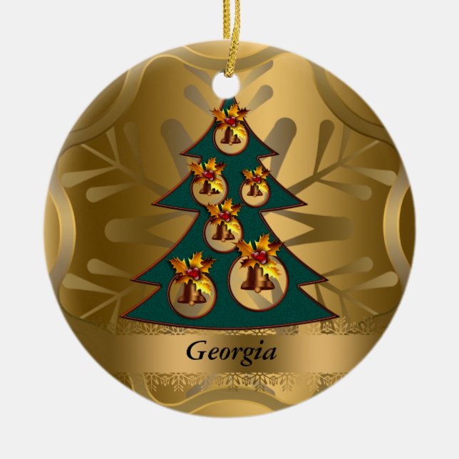 Georgia State Christmas Ornament (Front)