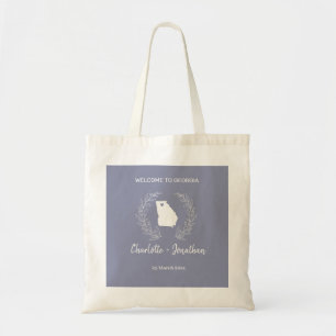 Georgia State Destination Wedding Welcome Tote Bag