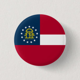 Georgia State Flag 3 Cm Round Badge