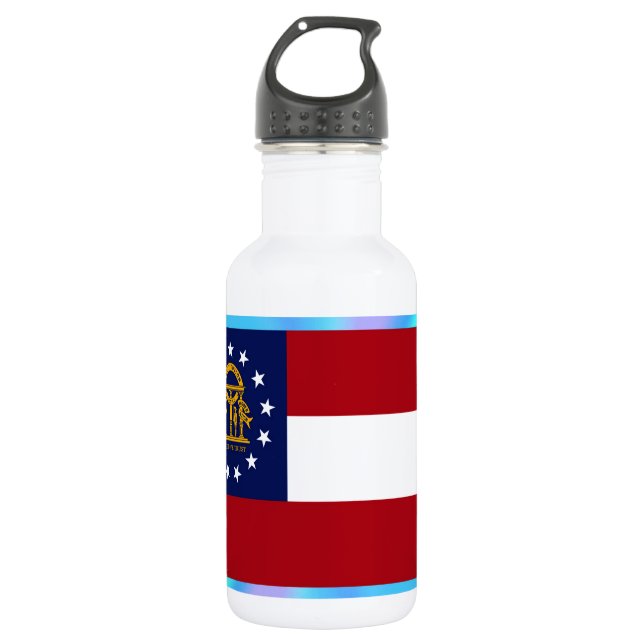 Georgia State Flag 532 Ml Water Bottle (Front)