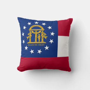 Georgia State Flag American MoJo Pillow