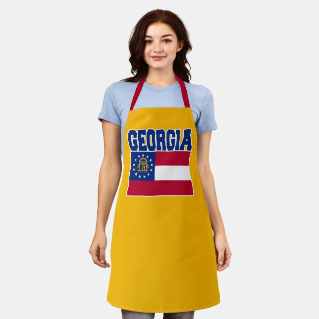 Georgia State Flag Apron (Worn)