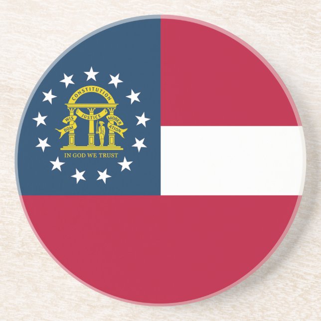 Georgia State Flag Coaster (Front)