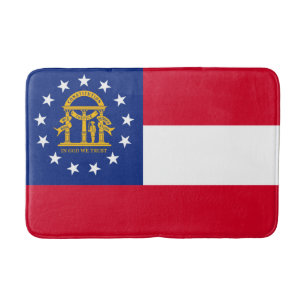 Georgia State Flag Design Bath Mat