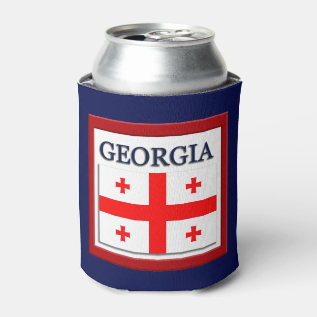 Georgia State Flag Design Can Cooler (Can Front)