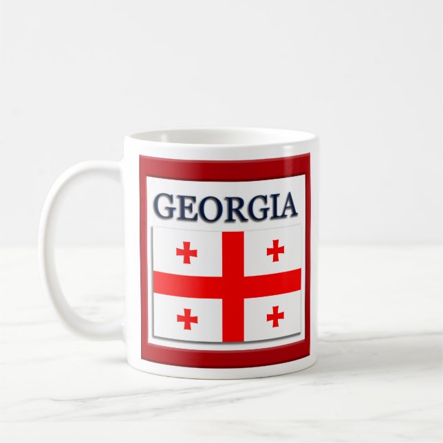 Georgia State Flag Design Coffee Mug (Left)