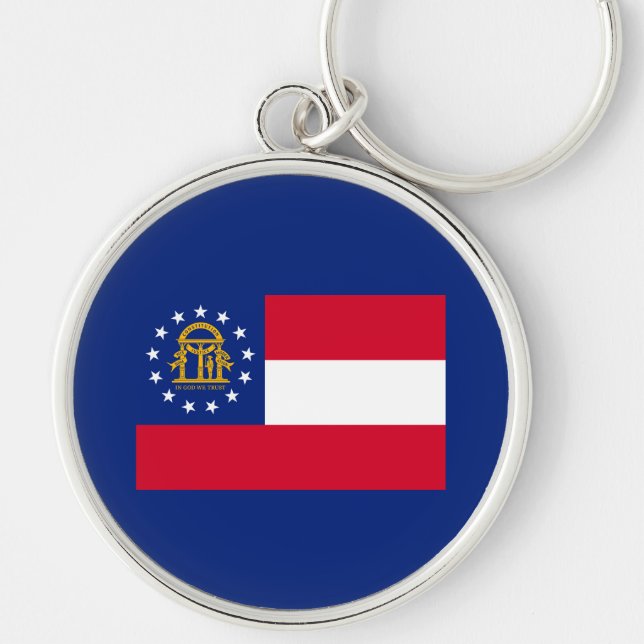 Georgia State Flag Design Key Ring (Front)