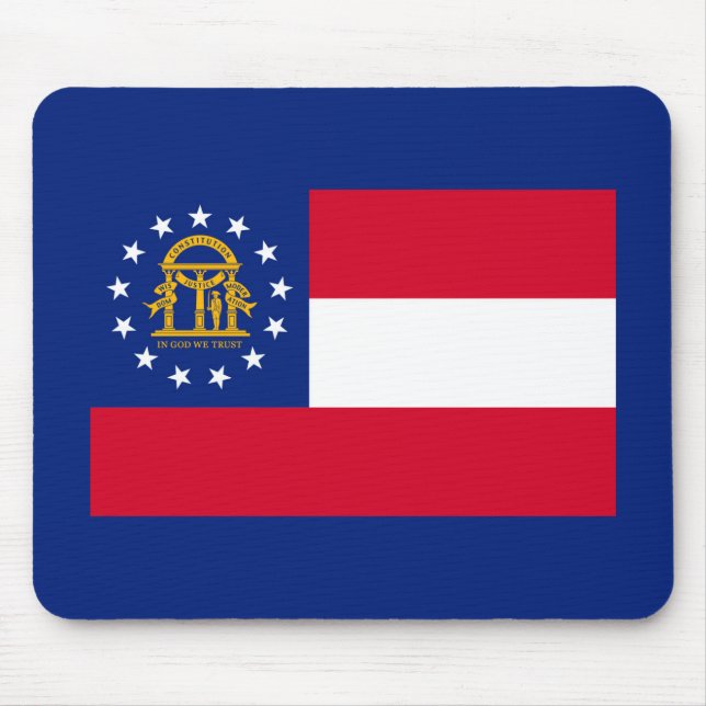 Georgia State Flag Design Mouse Pad (Front)