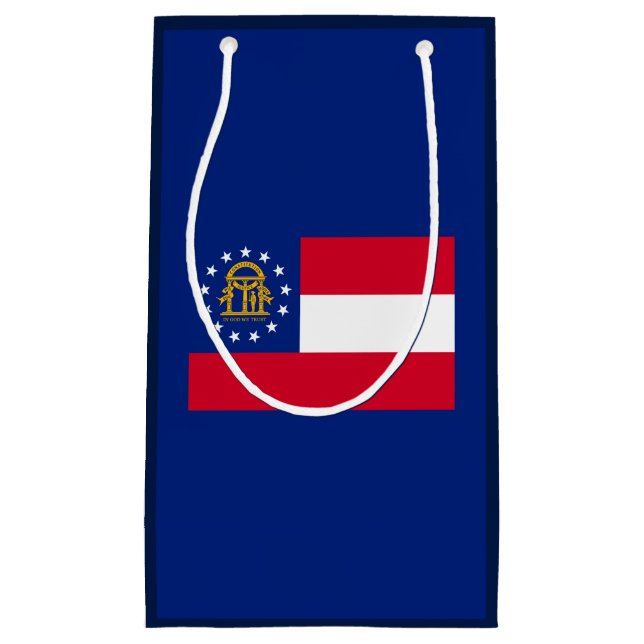 Georgia State Flag Design Small Gift Bag (Front)