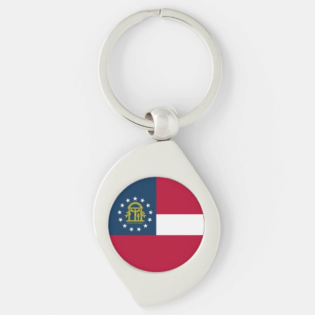 Georgia State Flag Key Ring (Front)