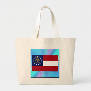 Georgia State Flag Large Tote Bag