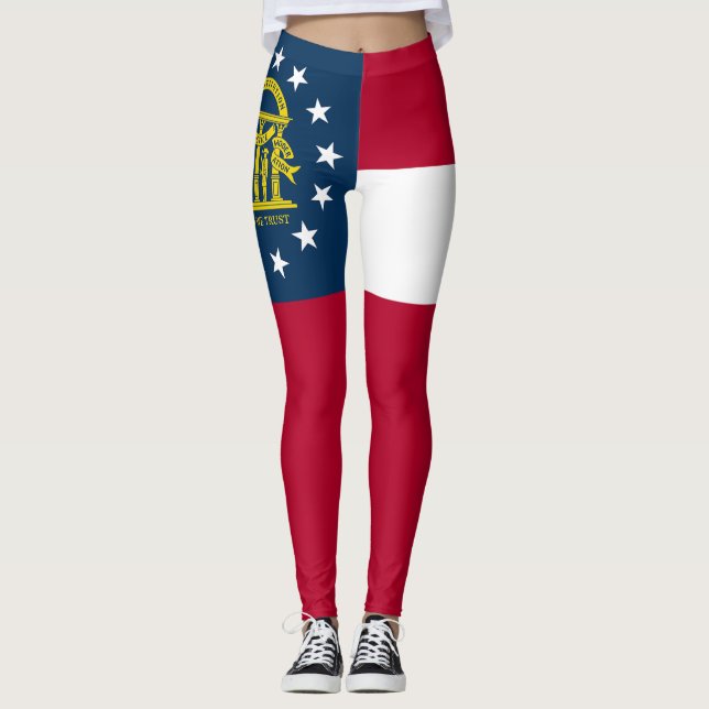 Georgia State Flag Leggings (Front)