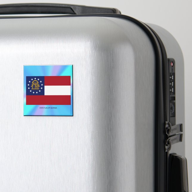 Georgia State Flag Magnet (In Situ (Luggage))