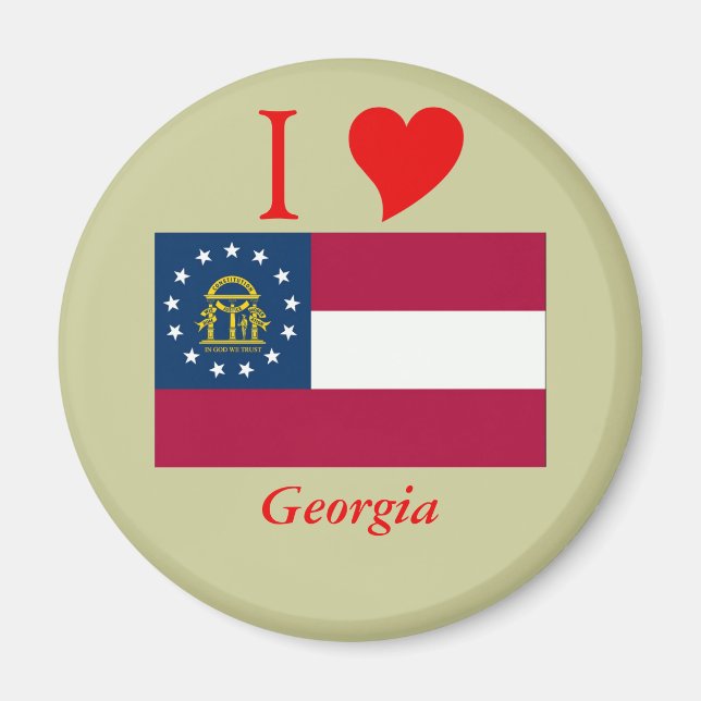Georgia State Flag Magnet (Front)