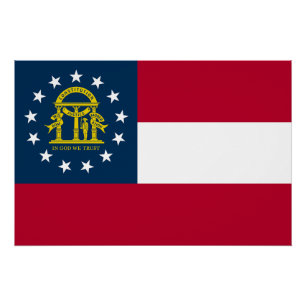 Georgia State Flag Poster