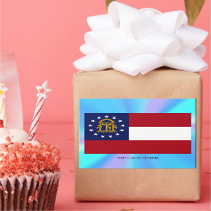Georgia State Flag Rectangular Sticker