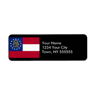 Georgia State Flag Return Address Label