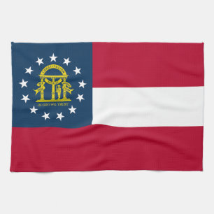 Georgia State Flag Tea Towel