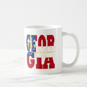 Georgia state flag text coffee mug