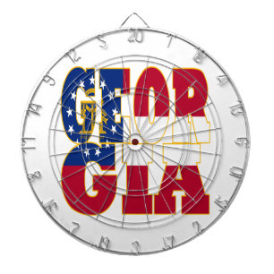 Georgia state flag text dartboard