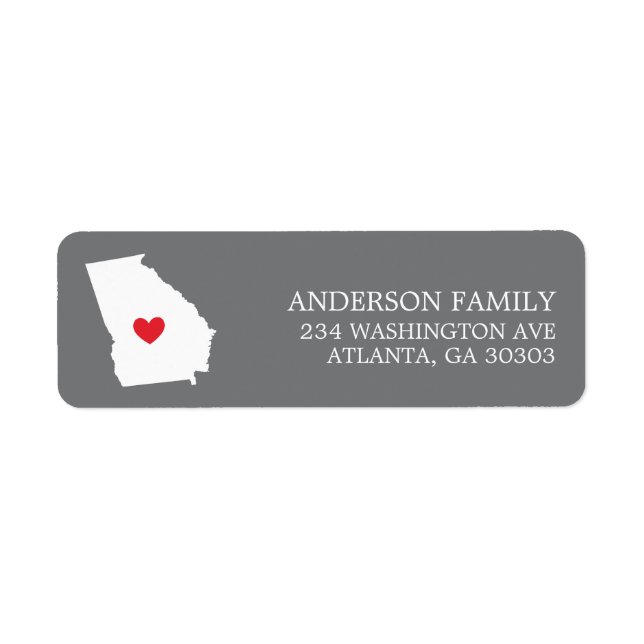 GEORGIA State | Moving Return Address Label (Front)