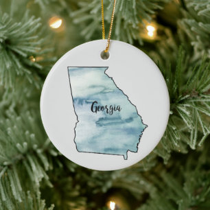 Georgia State Painting Illustration Ornament
