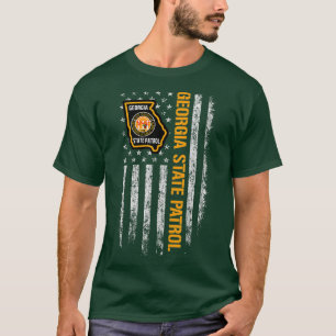 Georgia State Patrol American Flag  T-Shirt